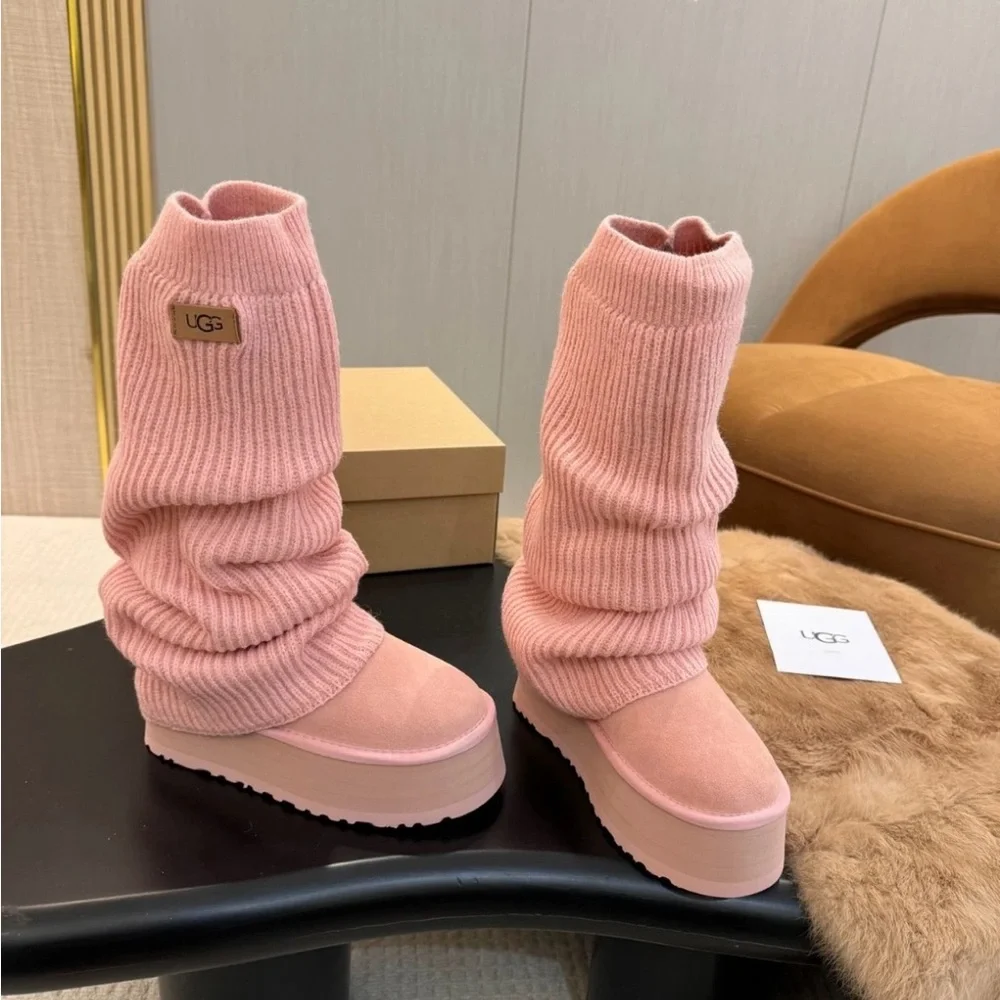 UGG Classic Mini Dipper Legwarmer Boot Pink Dawn women size 9 style 1178990-PDW - Picture 7 of 8